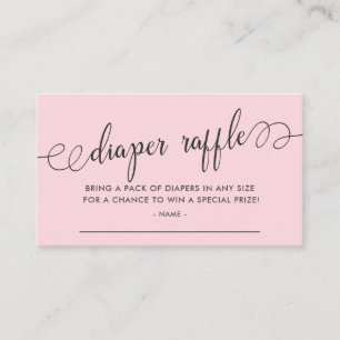 Baby shower Diaper Raffle Ticket Informatiekaartje