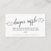 Baby shower Diaper Raffle Ticket Informatiekaartje (Voorkant)