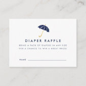 Baby shower Diaper Raffle Ticket Kaarten | marine (Voorkant)