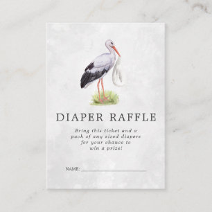 baby shower Diaper Raffle Ticket   Opslag Informatiekaartje