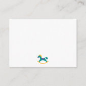 Baby shower Diaper Raffle Tickets met Rocking Hors Informatiekaartje (Achterkant)