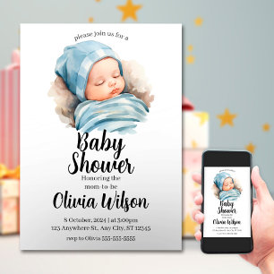 Baby shower digitale uitnodiging