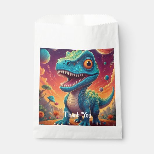 Baby shower dino-mijt bedankzakje (Voorkant)
