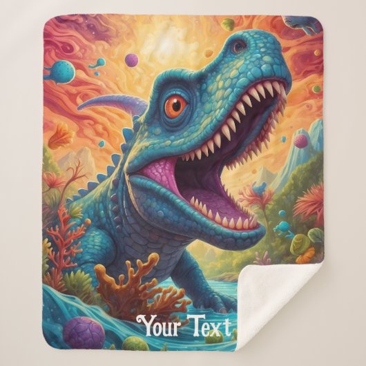 Baby shower Dino-Mite Sherpa Deken (Voorkant)