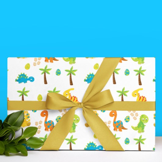 Baby shower Dinosaur Jurassic Cadeaupapier