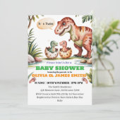 Baby shower Dinosaur pour Twins invitation personn (Debout devant)