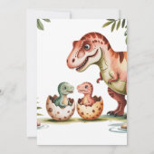 Baby shower Dinosaur pour Twins invitation personn (Dos)