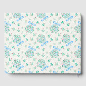 Baby shower d'invités Blue Mistletoe Boy Livre d'o (Verso)