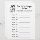 Baby shower Dirty Diaper-game (Voorkant / Achterkant)