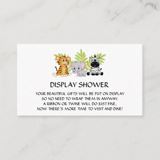 Baby shower display douche invoegen behuizing informatiekaartje (Voorkant)