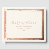 Baby shower d'ivoire Livre d'invité Real Foil Gues (Recto)