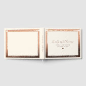 Baby shower d'ivoire Livre d'invité Real Foil Gues (Complet)