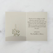 Baby shower d'oie d'aquarelle - Carte de remerciem (Intérieur)