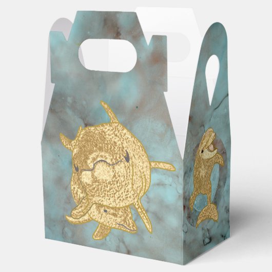 Baby shower Dolphins Mam en Baby Bedankdoosjes (Geopend)