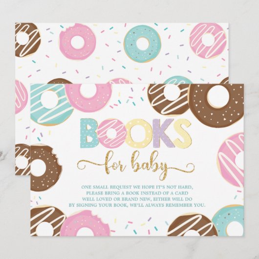 Baby shower Donut Doughnut Apportez une carte de l (Devant / Derrière)