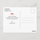 Baby shower door Mail Winter Evergreen Bedankt Briefkaart (Achterkant)