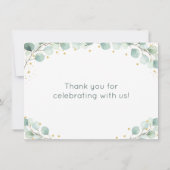 Baby shower d'or de l'ours vert Merci (Dos)