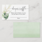 baby shower d'or verdure cartes de tombola (Devant / Derrière)