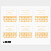 Baby shower Dots orange Favoriser les autocollants (Feuille)
