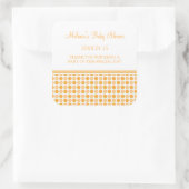 Baby shower Dots orange Favoriser les autocollants (Sac)