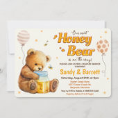 Baby shower d'ours au miel doux Invitation (Devant)