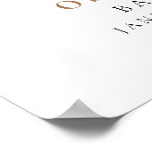 Baby shower d'ours doux Bleu Affiche de bienvenue  (Coin)