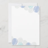 Baby shower d'ours en peluche bleu Invitation (Dos)