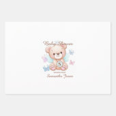 Baby shower d'ours mou Papier d'enveloppement pers (Devant)