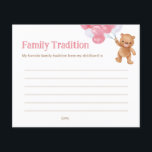 Baby shower d'ours rose Teddy Carte de tradition f<br><div class="desc">Baby shower d'ours rose Teddy Carte de tradition familiale | Jeux Baby showers</div>