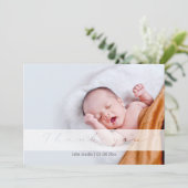 Baby shower doux, petit garçon, carte de remerciem (Debout devant)