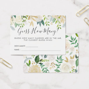 Baby shower du bouquet White Rose Jeu de devinet