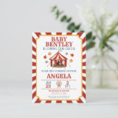 Baby shower du Carnaval de cirque Invitation (Debout devant)