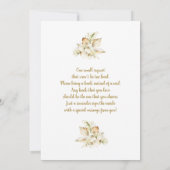 Baby shower du désert de Bohême Invitation fille (Dos)