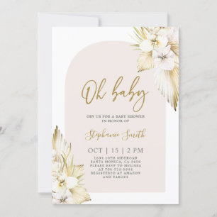 Baby shower du désert de Bohême Invitation fille