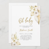 Baby shower du désert de Boho Invitation fille (Devant / Derrière)