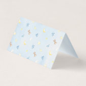 Baby shower du garçon d'ours bleu Anniversaire Num (Back)