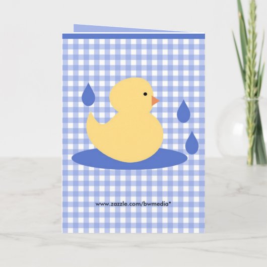 Baby shower Ducky Invitation (Achterkant)