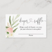 baby shower écossais rose verdure cartes de tombol (Devant)