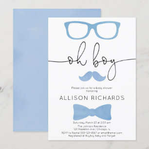 Baby shower, een klein man is onderweg kaart