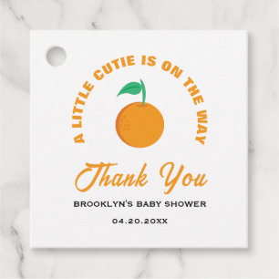 Baby Shower Een Klein Mignon Citrus Geslacht Neutr Bedankjes Labels