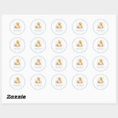 Baby Shower Eendje Ronde Sticker (Vel)