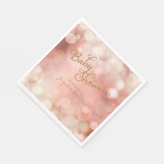 Baby shower Eenvoudige Magische Bokeh Sparkle Twin Servetten (Hoek)