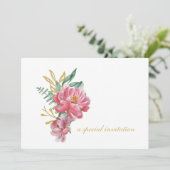 Baby shower Élégant Rempli Dans Invitation (Debout devant)