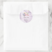 Baby shower Elegant Swan Waterverf Dank u Ronde Sticker (Tas)