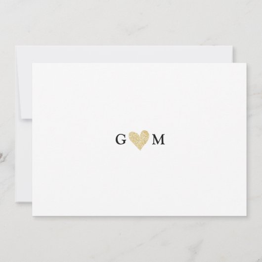 Baby shower elegante groen en gouden uitnodiging (Achterkant)