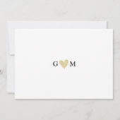 Baby shower élégante verdure et invitation à l'or (Dos)