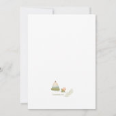 Baby shower Elementen in de Waterverf Kaart (Achterkant)