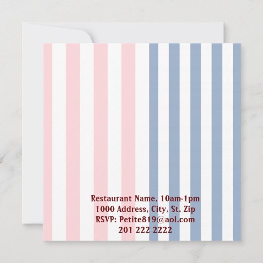 Baby Shower Elephant Baby StrollerCard Invitation  (Dos)