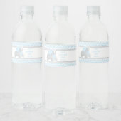 Baby shower éléphant Bouteille d'eau Étiquette gri (Bouteilles)