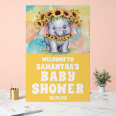 Baby shower Eléphant de tournesol jaune Bienvenue (Mariage)